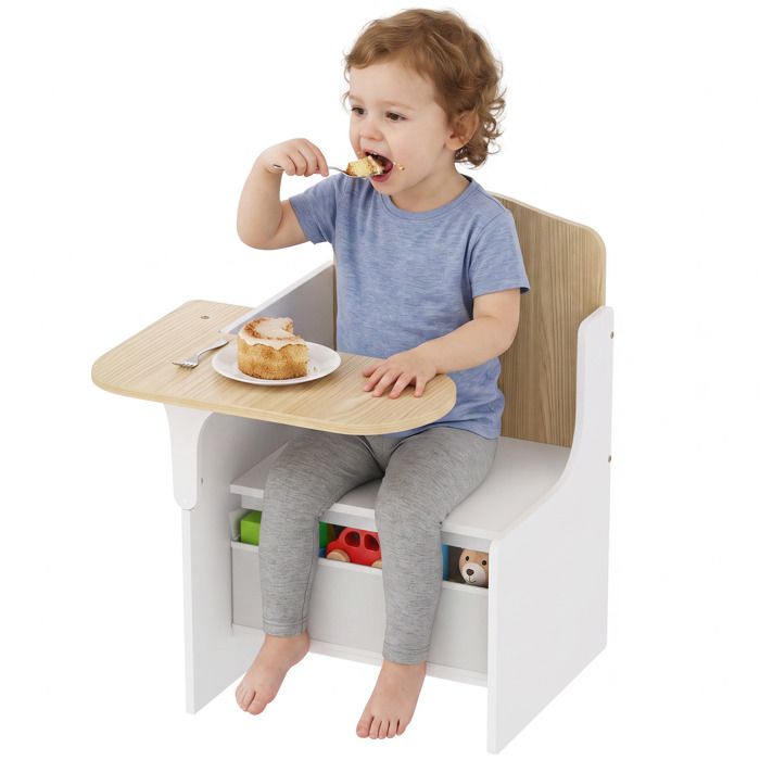 Bureau et chaise pour enfants - AIYAPLAY - bac de rangement - pour dessin lecture et jeux - bois - 58 5 x 51 x 59 cm - blanc Bureau et chaise pour enfants - AIYAPLAY - bac de rangement - pour dessin lecture et jeux - bois - 58 5 x 51 x 59 cm - blanc