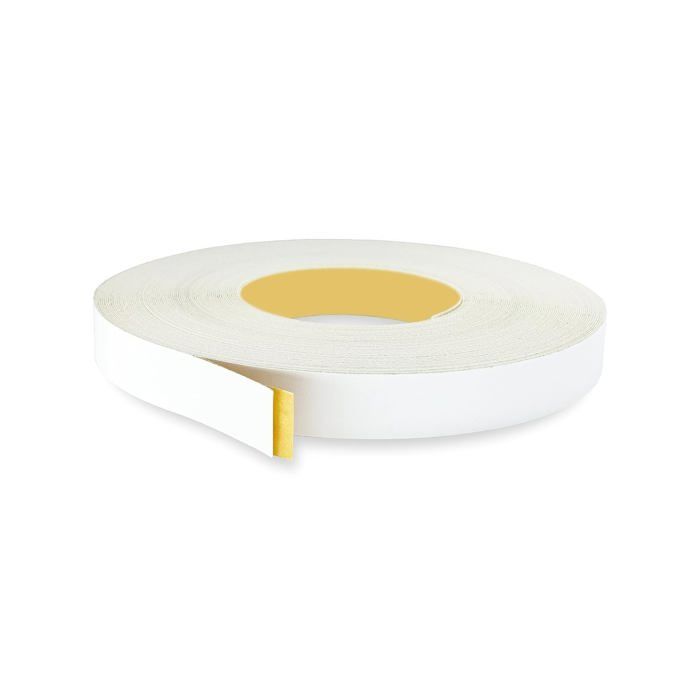 Bande de chant PVC adhésive 19 mm x 7 6 m blanc flexible pour meuble plan de travail et étagère