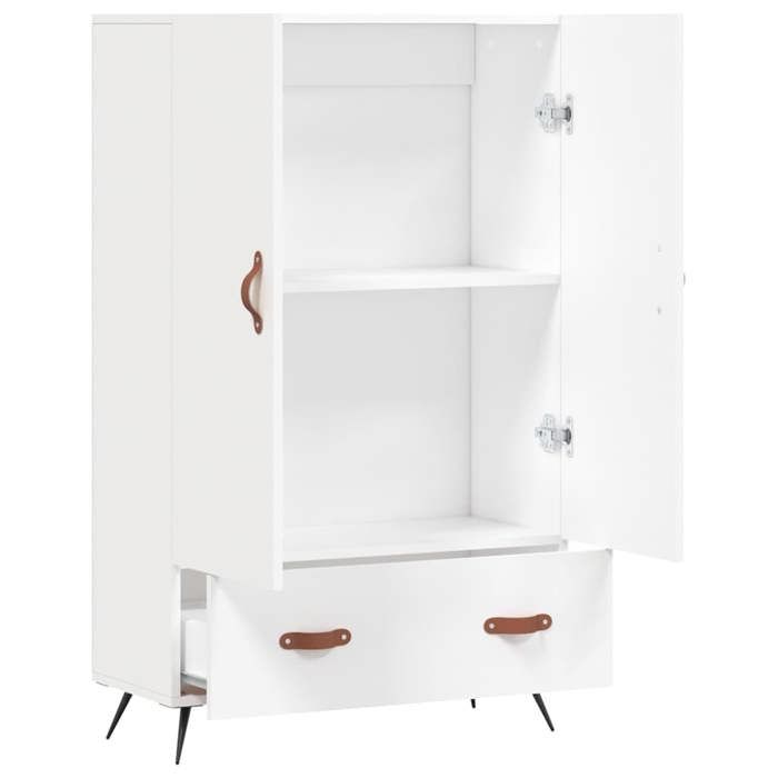 Buffet haut blanc 69 5x31x115 cm bois dingénierie_2 ans garantie_90890