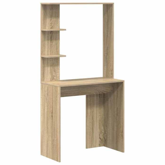 Bureau avec rangement chêne de Sonoma bois dingénierie_2 ans garantie_46645