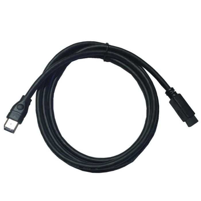 PASOW Câble FireWire 800 vers 400 9 vers 6 broches (9 broches 6 broches) 6FT, IEEE 1394 Firewire 800 9 broches/6 broches (9 broches vers 6 broches