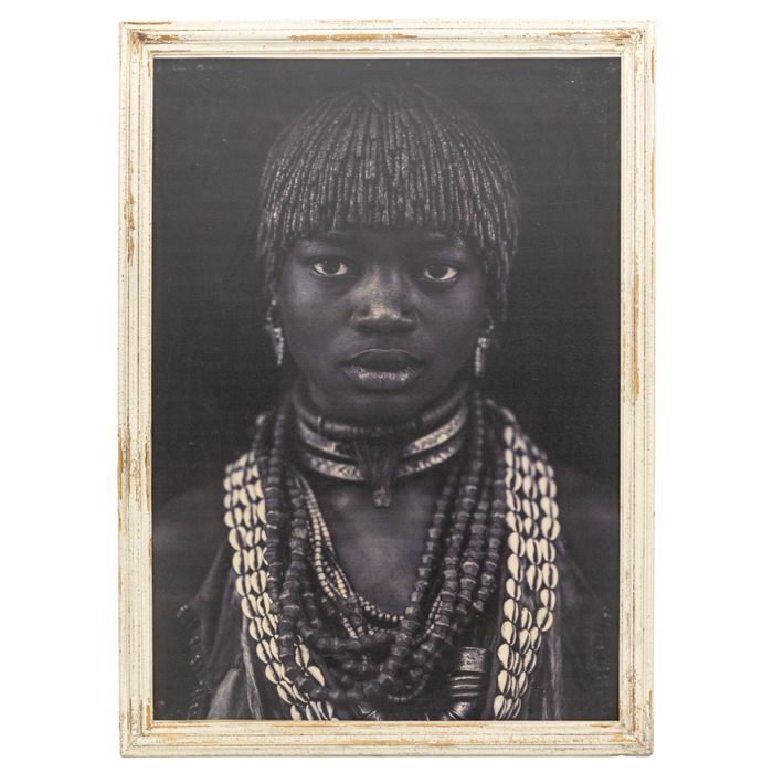 Aimé - Tableau, africain, noir et blanc, vieil homme peuple Himba