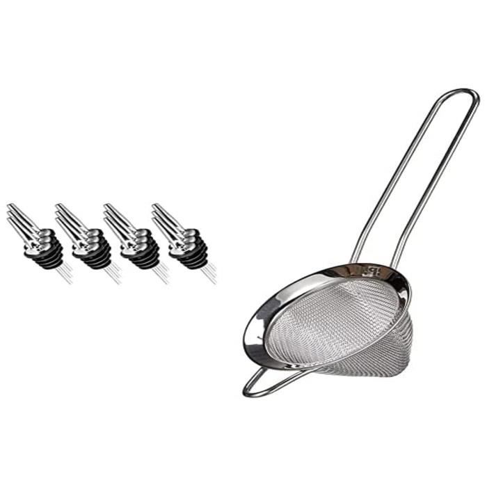 10 Verseurs Métal Pour Cocktail KIDIA - Doseur Barman Professionnel Acier Inox | Débit 157 BPM, Joint Caoutchouc