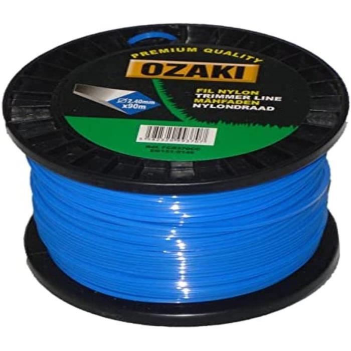 Bobine Fil Nylon Carré OZAKI - Longueur: 200m, : 3,30mm - Jardin