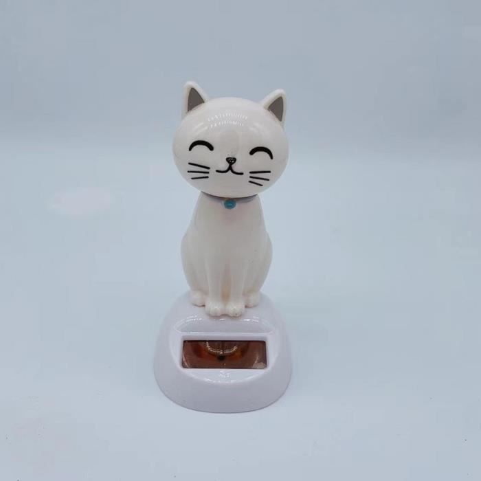 Carillon éolien en forme de chat à énergie solaire étanche à LED pour