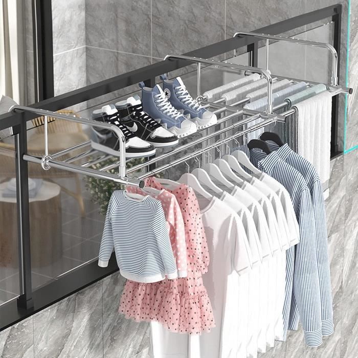 Interieur séchoir à Linge,Rétractable Étendoir à Linge Jardin,Mural