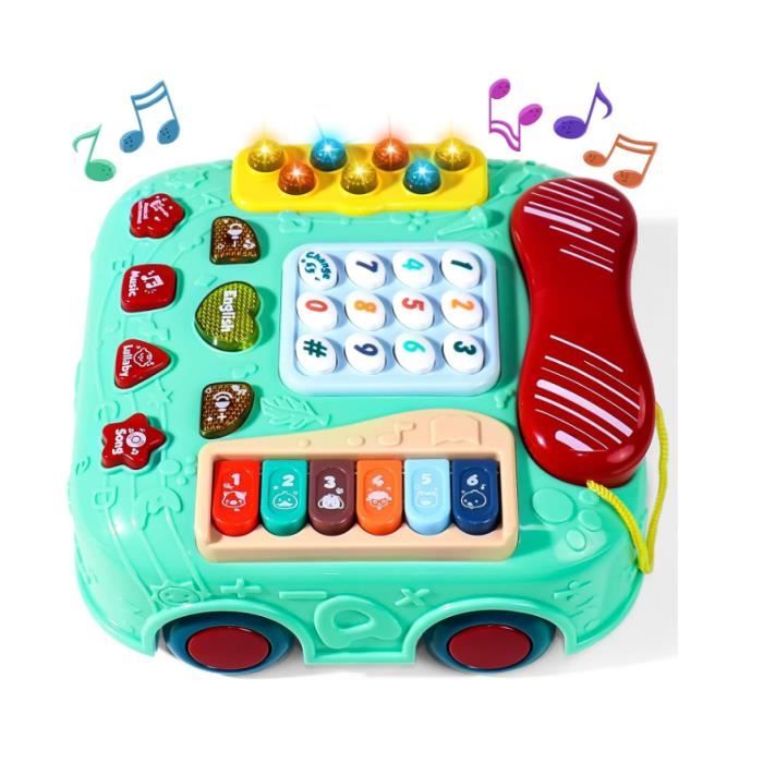 Jouet Enfant 1 an 2 Ans Jouets Musicaux 5 en 1 Telephone Interactif Jouets  à Enfant Cadeau pour Garçon Fille 1 2 3 Ans - Cdiscount Jeux - Jouets