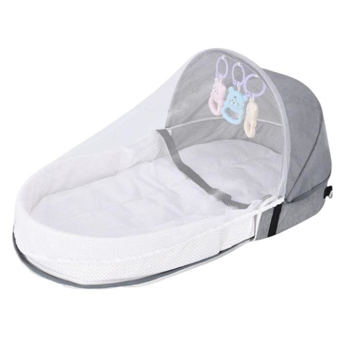 Lit de Camping Pliant pour bébé Berceau Pliant pour Tout-Petit Chaise Longue Respirante Voyage bionique Berceau pour extérieur