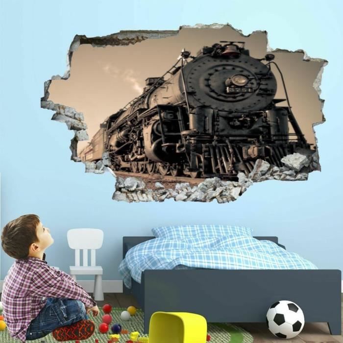 Autocollants Muraux 3D Monde Sous-Marin AIBAOBAO - 4 Stickers Dauphins Et Vie Marine Pour Salle De Bain, Chambre