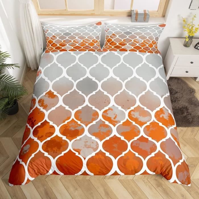 Housse De Couette 220x240 Géométrique, Parure De Lit Colorée