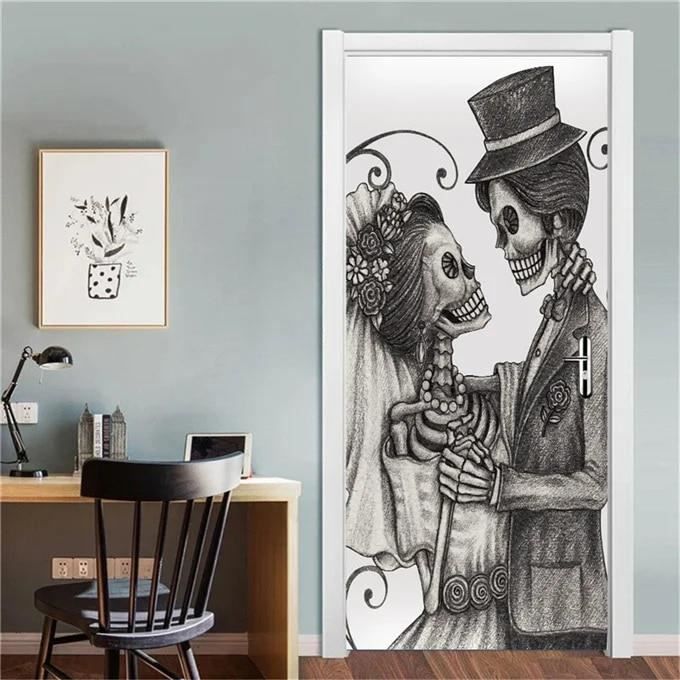 KFEOEA Stickers De Porte, Autocollants De Porte Art 3D Porte Verre