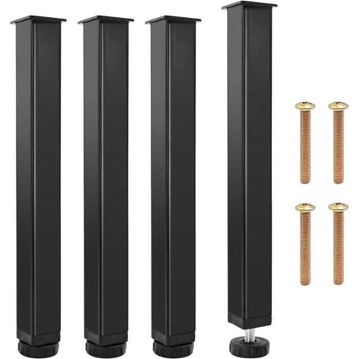 Lot De 4 Pieds Sommier à Lattes Universels Réglables - Support Métal Hauteur 26cm Pour Cadre De Lit