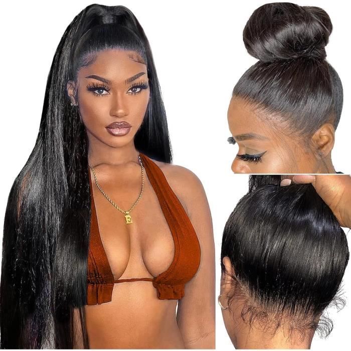 Perruque Femme Naturelle Bresilienne 360 Full Lace Front Wig Human Hair Lisse Perruque Cheveux Humain Full Lace Wig Human Hai w1332 Cdiscount