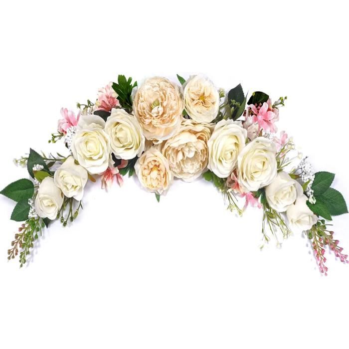 Set Complet De Fleurs De Mariage Artificielles - Vert émeraude Et Or - Fait Main