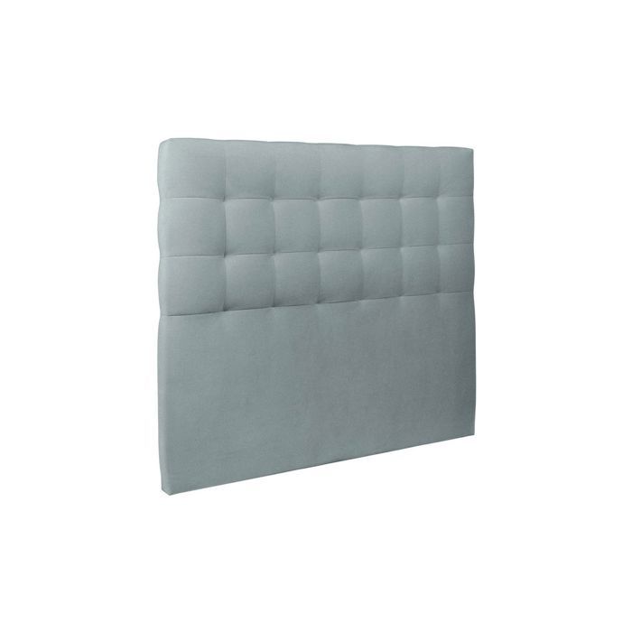 Tete de lit Capitonnée Velours Gris bleuté L 160 cm - Ep 10 cm rembourré - Tête de lit design en bois massif Tete de lit Capitonnée Velours Gris bleuté L 160 cm - Ep 10 cm rembourré - Tête de lit design en bois massif