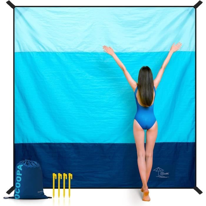 Couverture De Plage Wekapo Bleue – Anti-sable, Imperméable Et Légère