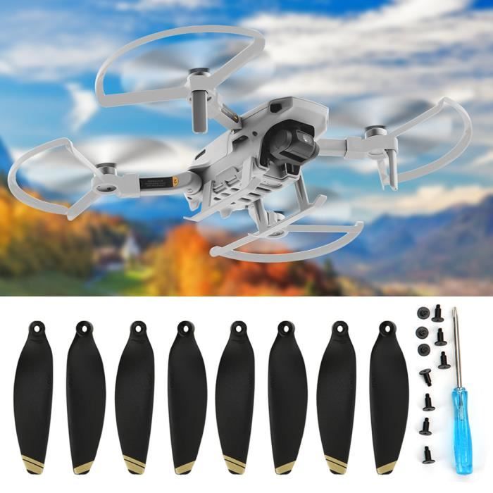Hélices De Rechange Pour DJI Mavic Mini - Lot De 8 Pales + Vis + Tournevis | Noir Bord Doré
