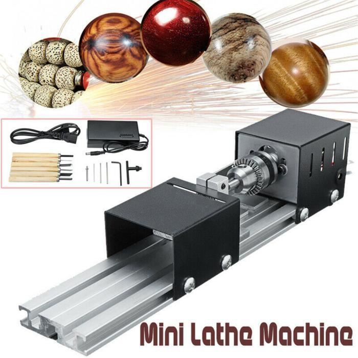 Mini Tour à Bois 100W - Machine DIY Pour Perles Et Petit Tournage