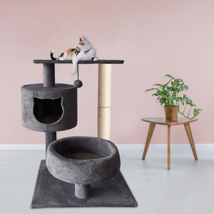 Arbre A Chat Chaton Avec Griffoirs Colonne En Sisal Gris 45 X 45 X 76 Cm Cdiscount Animalerie Arbre A Chat Chaton Avec Griffoirs Colonne En Sisal Gris 45 X 45 X 76 Cm Cdiscount Animalerie