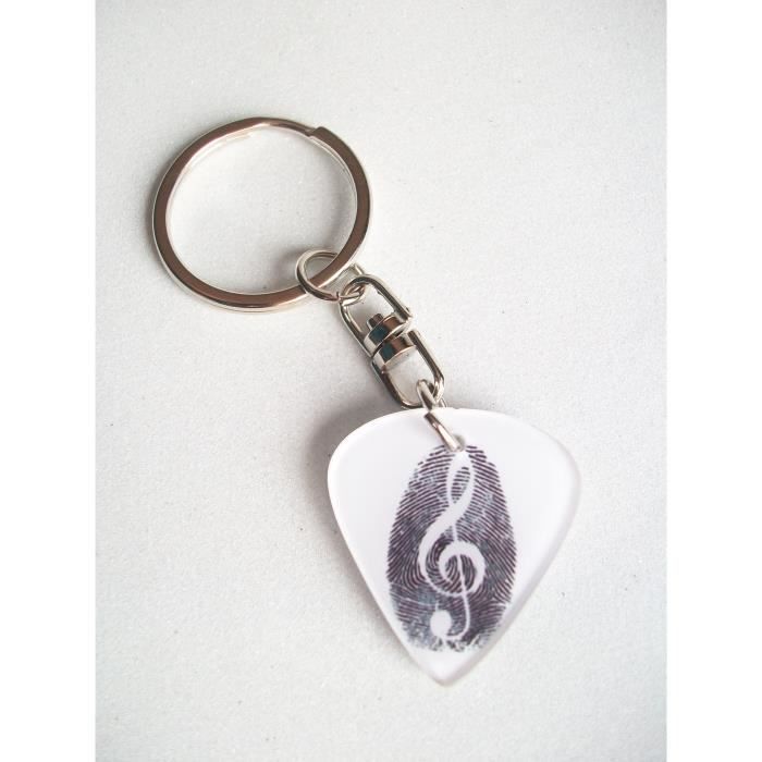 Porte Cle En Forme De Cle De Sol Sur Empreinte Digitale Cdiscount Bagagerie Maroquinerie