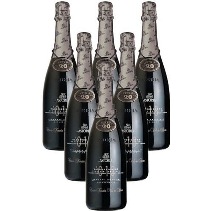 Vin mousseux italien Prosecco di Valdobbiadene Millesimato Astoria DOCG 6  bouteilles 75 cl. - La cave Cdiscount