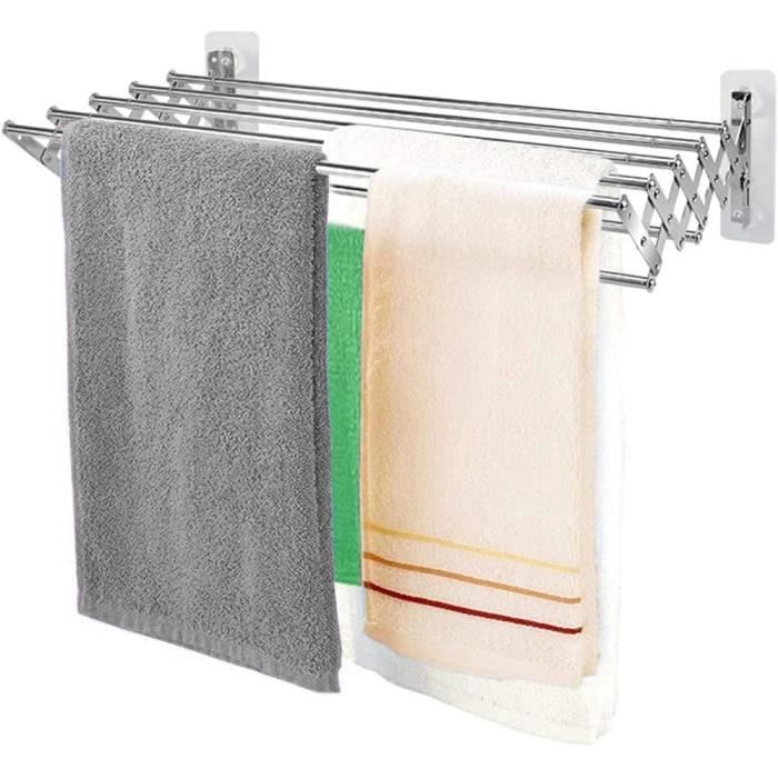 Étendoir À Linge Mural Extensible À 3 Niveaux Pour Balcon Et Salle De