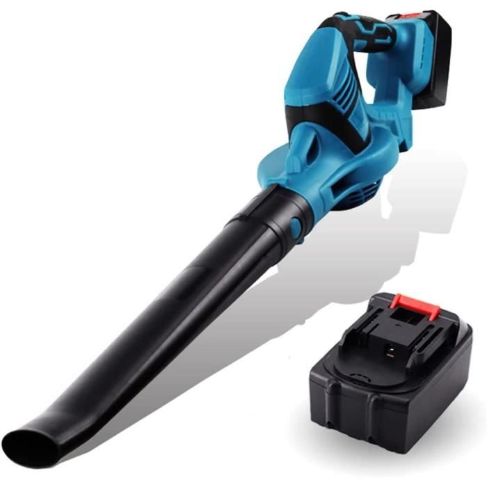 Souffleur à Feuilles Batterie ONEVAN 20V – Compatible Makita 18V, 17000 Tr/min, 350 Km/h, 6 Vitesses, Sans Fil Pour Jardin, Allée, Neige Légère