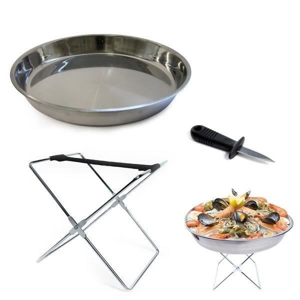 Set De 2 Plats à Escargots En Inox - 12 Trous Chacun, 19x19 Cm, Pour Four Et Service, Résistant Lave-vaisselle