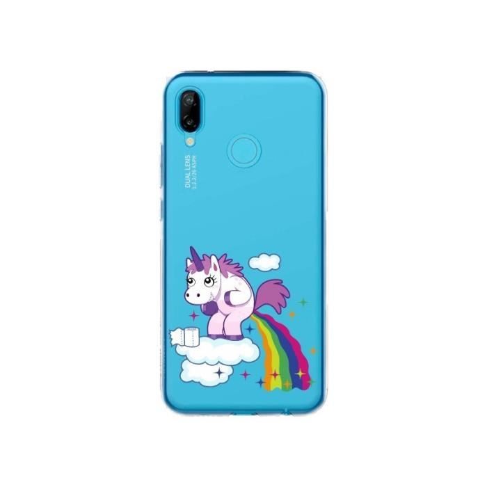 طاولة لعب ورق Coque Huawei P20 Lite Licorne Caca Arc en Ciel Transparente - Nico ...