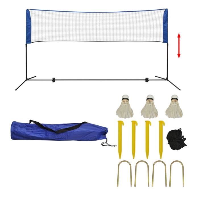 Filet De Badminton Portable 4,1 X 0,76 M – Pliable En Nylon, Réglable – Pour Volley, Tennis, Intérieur/Extérieur – Sac De Transport Inclus