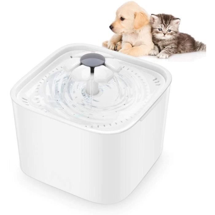 Comparer les prix de Fontaine à Eau pour Chat Chien - Filtre à Charbon Actif - Pompe Ultra Silencieuse - Capacité 2L - Blanc