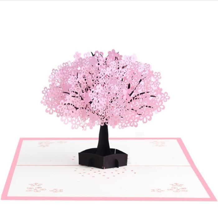 Cartes Pop Up En 3d Carte D Anniversaire Carte Postale Sculpture Sur Papier Arbre A Ce Modele Romantic Sakura Kuyqkpb Achat Vente Faire Part Invitation Cartes Pop Up En 3d