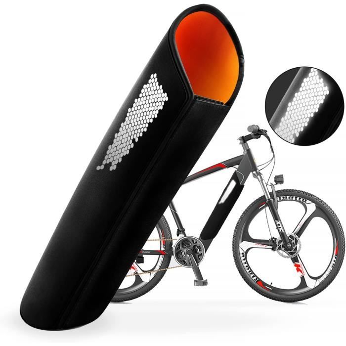 Housse de Protection pour Batterie de Vélo Electrique - Fonction Réfléchissante - Noir - Mixte - 30-38cm