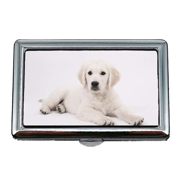 étui à Cigarettes Boîte Chien Golden Retriever Chien De Race Pure Chien Mignon Porte Cartes De Visite étui à Cartes De Visite