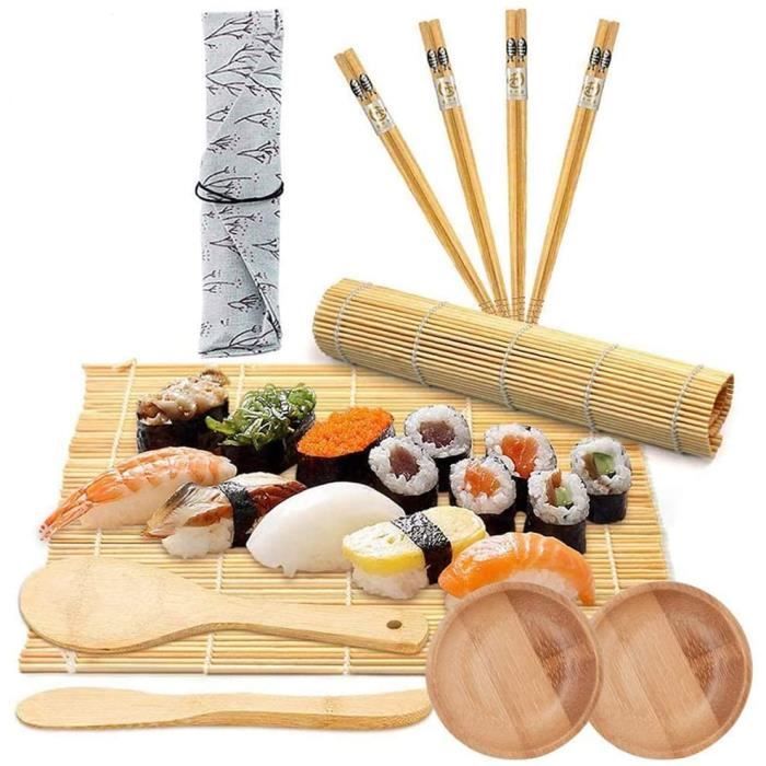 Kit de sushi 12 pcs, sushi maker kit, kit de fabrication de sushi