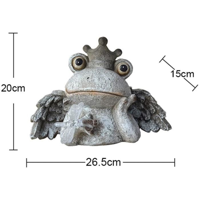 Goodeco Statue Solaire De Jardin En Forme De Grenouille