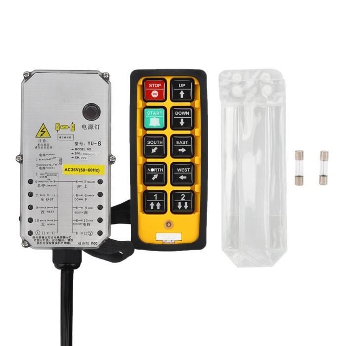 Télécommande Industrielle HS-4 4 Canaux 12V/24V – Émetteur Sans Fil Robuste Pour Grue, Treuil, Pompe, CNC Et Machines Lourdes