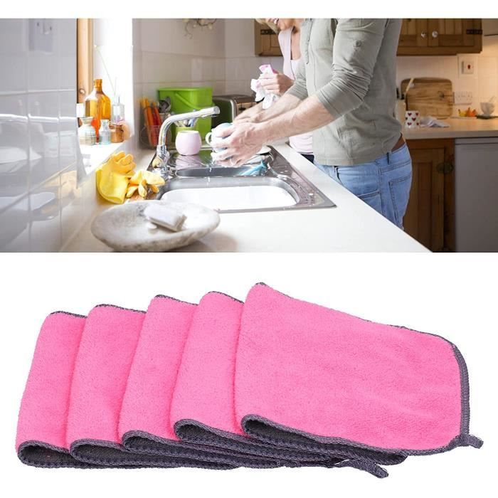 Generic 5 chiffon de vaisselle,spécifique à la cuisine, serviette de  nettoyage à prix pas cher