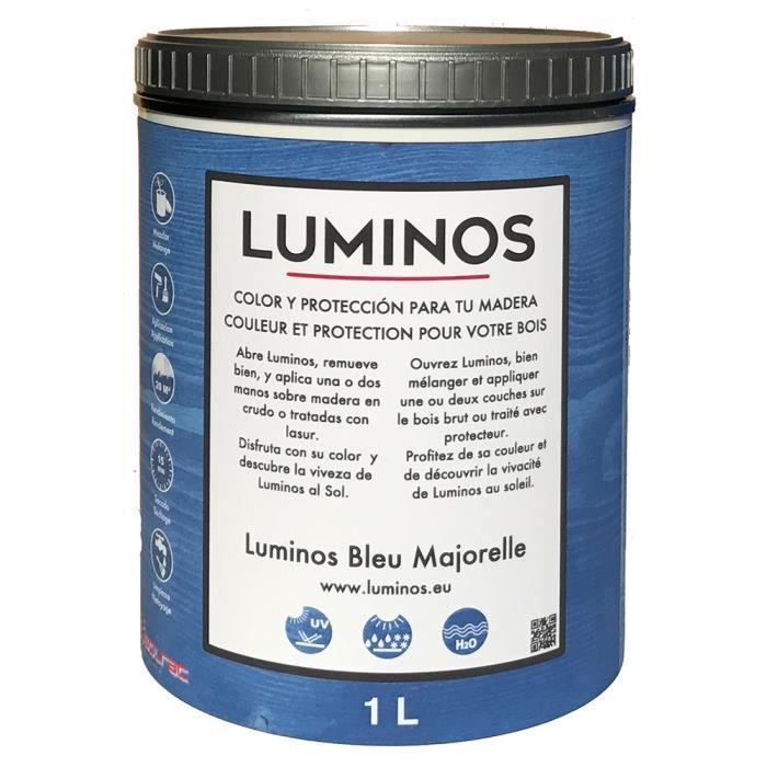 Luminos Lum1102 Lasure Protecteur Bois Bleu Majorelle 1l
