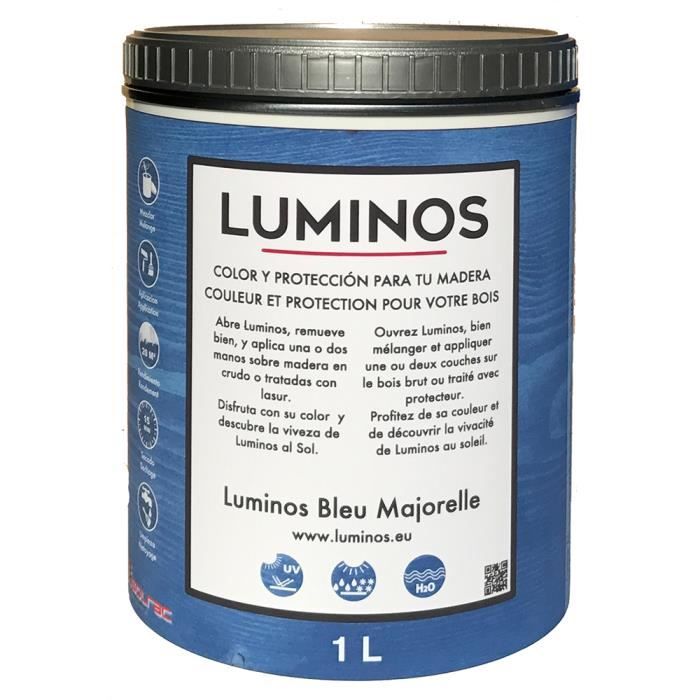 Luminos LUM1102 Lasure Protecteur Bois Bleu Majorelle. 1L