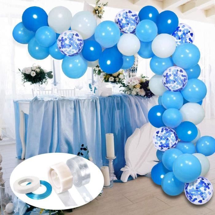 Decoration De Table Aperil Arche Bleu Et Blanc Ballons Confettis Ballons Bleu Blanc Ballons Pour Anniversaire Fournitures De F 647 Cdiscount Maison