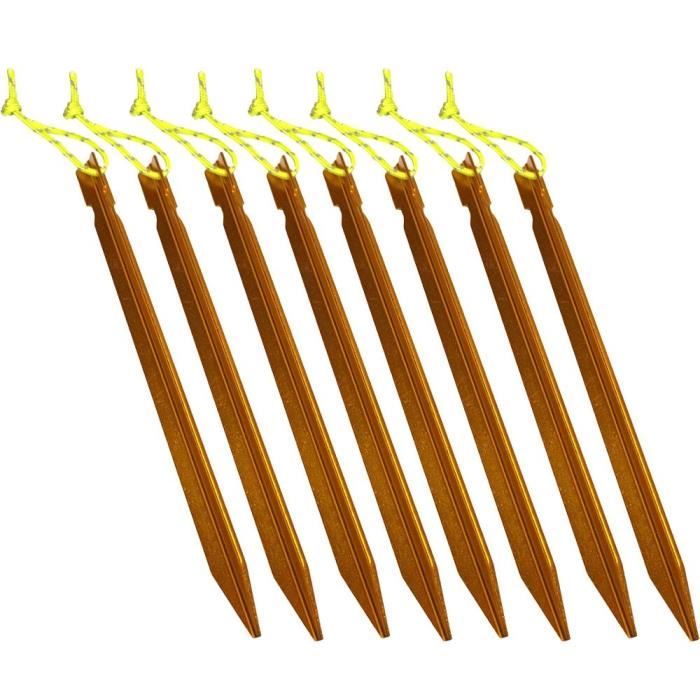 Lot 24 Piquets Tente Aluminium 18cm - Ancrage Sol Camping Randonnée Aéronautique