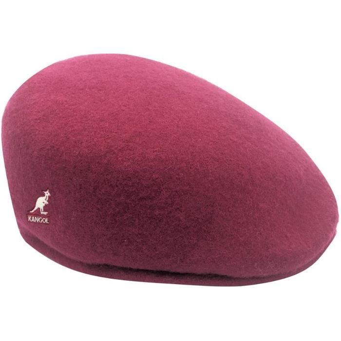 Vin rouge Béret kangourou pour homme et femme, casquette en laine