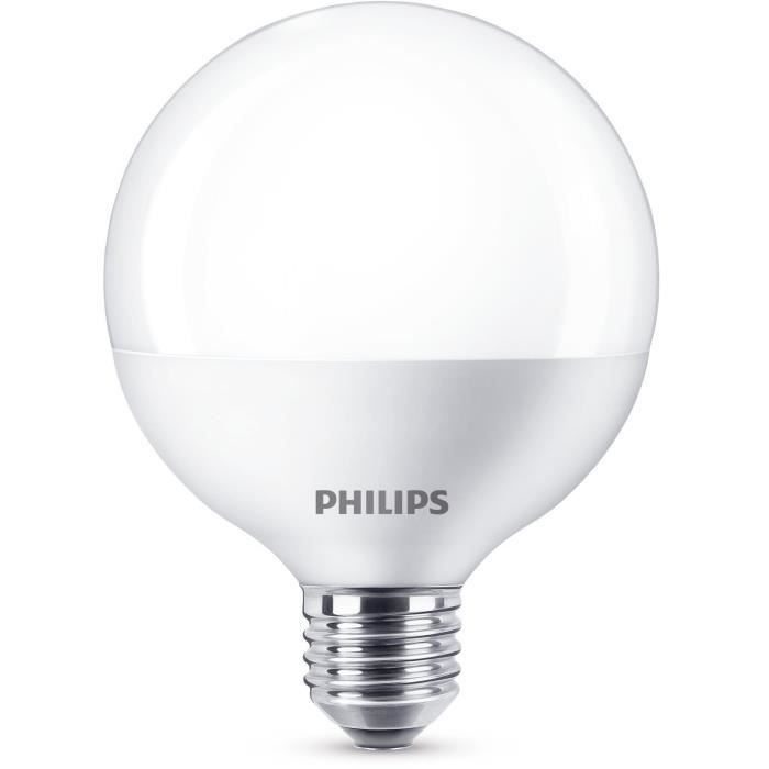 Philips ampoule LED Globe E27 15W Equivalent 100W Blanc chaud