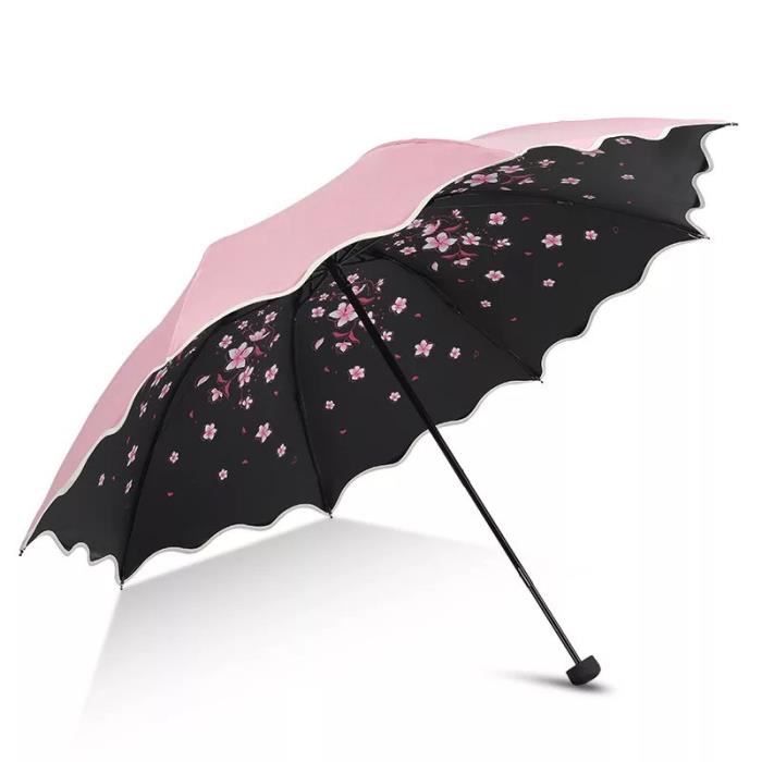 Parapluie,Parapluie de marque pliant à fleurs pour femmes,mode,Parasol pour filles,Portable