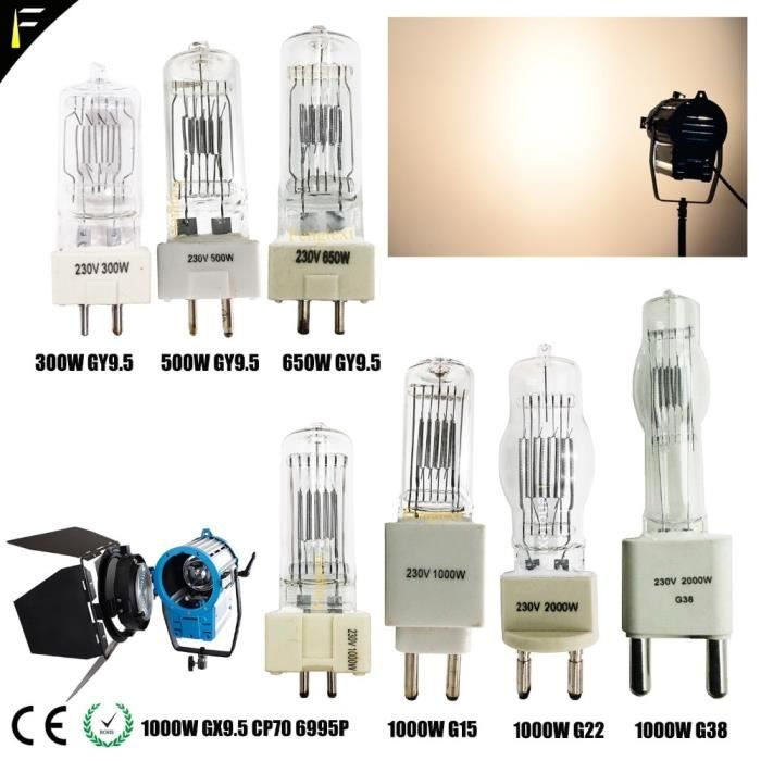 230V1000W GY9.5 Lampe De Studio Halogène En Tungstène, Ampoule Cdiscount TV Son Photo