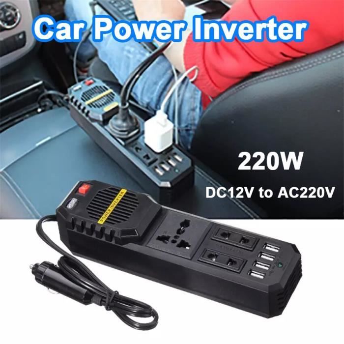 Onduleur 1500W 12V Vers 220V Pur Sinus - Prise Secteur + 2 Ports USB, Pour Voiture, Camping-car, Bateau