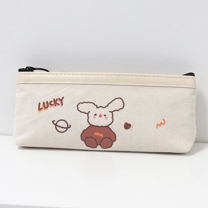 Grande Trousse À Crayons Mignon De Style Coréen Pour Étudiants Ours Très Mignon Pour Filles Boîte De Matériel Scolaire De Mode Nouvelle