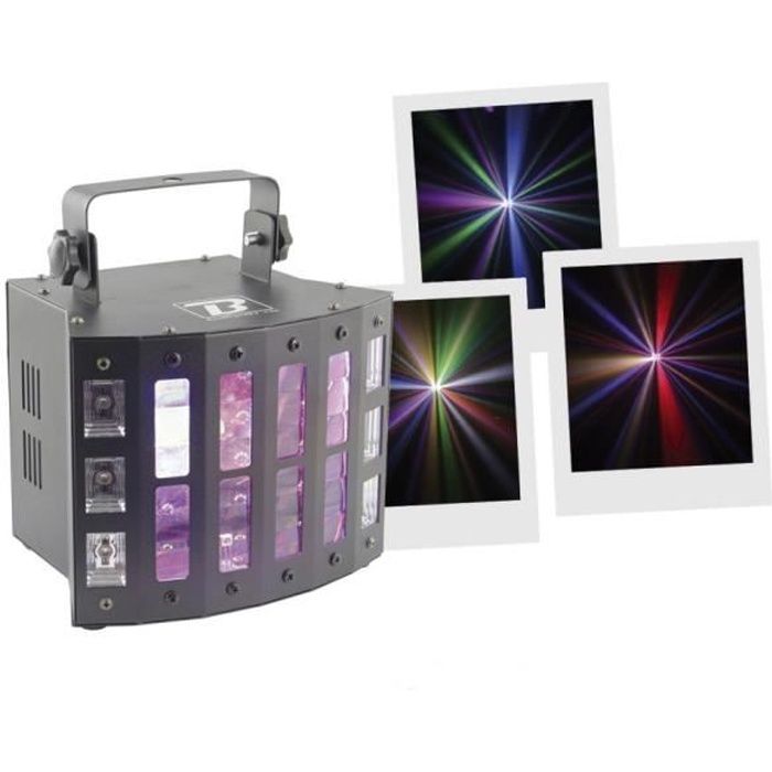 BOOMTONE DJ DERBYFX 3IN1 Effet à LED 3 en 1 UV, Derby multicolore