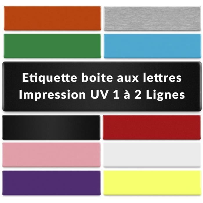 Plaque Boite Aux Lettres Adhésive PVC Déco - Plaque Gravée À Personnaliser 10 X 2,5 Cm - 21